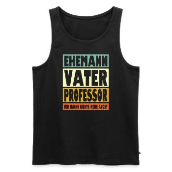 Professor Vater Ehemann Held - Männer Premium Bio Tank Top - Schwarz - Vorne - Michal (187cm)