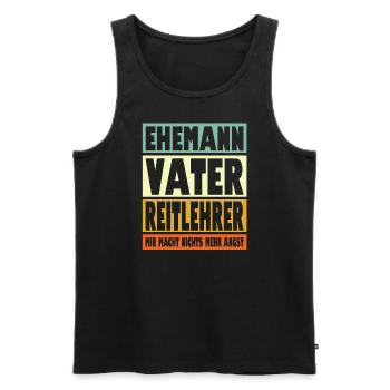 Reitlehrer Vater Ehemann Held - Männer Premium Bio Tank Top - Schwarz - Vorne - Michal (187cm)