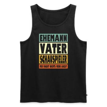 Schauspieler Vater Ehemann Held - Männer Premium Bio Tank Top - Schwarz - Vorne - Michal (187cm)