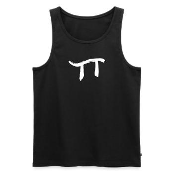 Korean letter Yu - Men's Premium Organic Tank Top - black - Front - Michal (187cm)