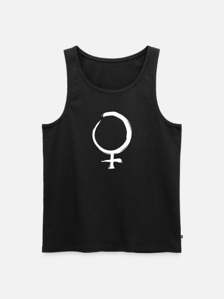 Venus Astrology Symbol - Men's Premium Organic Tank Top - black