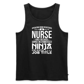 Surgical Nurse - Men's Premium Organic Tank Top - black - Front - AI Model Male 178 light (178cm)