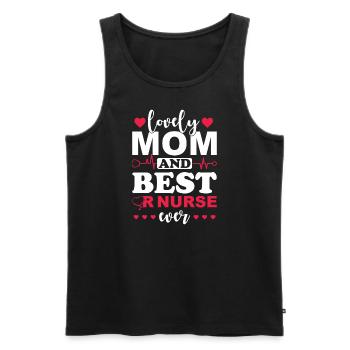OP Krankenschwester Mutter - Männer Premium Bio Tank Top - Schwarz - Vorne - AI Model Male 178 light (178cm)