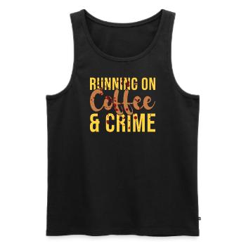 Criminologue Criminologie Café et criminalité - Débardeur bio Premium Homme - noir - Devant - Michal (187cm)