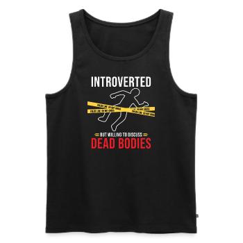 Kriminologe Kriminologie Spruch - Männer Premium Bio Tank Top - Schwarz - Vorne - AI Model Male 178 light (178cm)