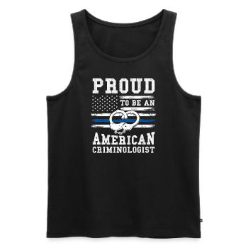 Criminologist Criminology Nutritional information - Men's Premium Organic Tank Top - black - Front - AI Model Male 178 light (178cm)