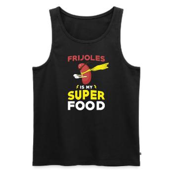 Frijoles - Débardeur bio Premium Homme - noir - Devant - AI Model Male 178 light (178cm)
