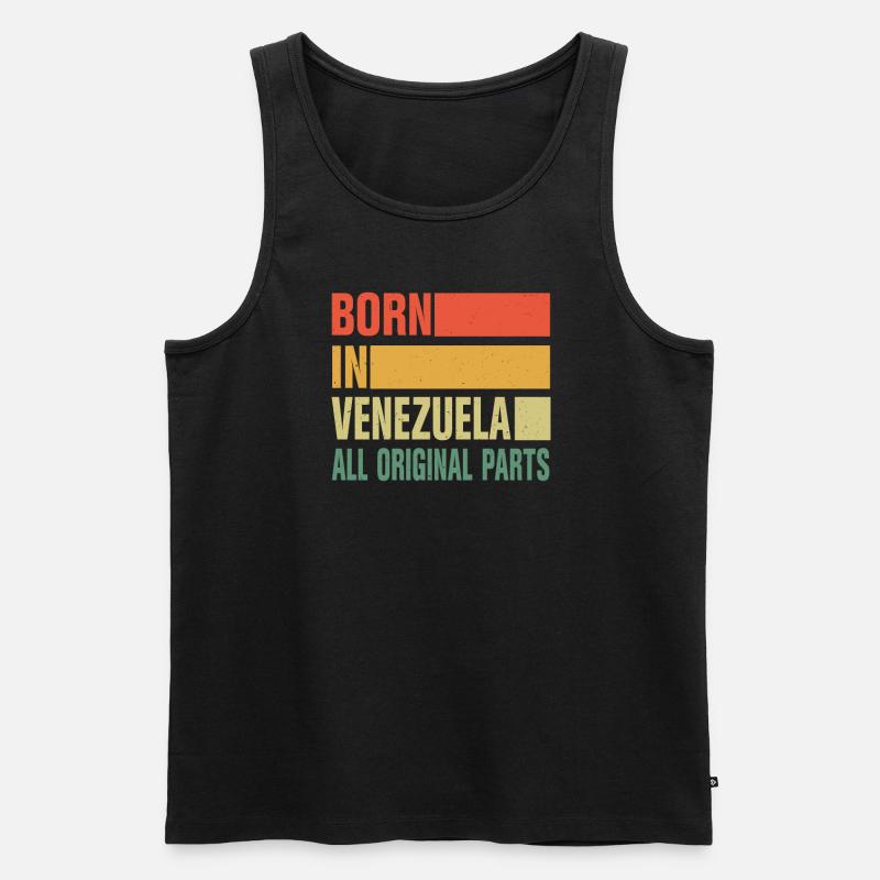 Geboren In Venezuela - Männer Premium Bio Tank Top - Schwarz