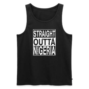 Nigeria Straight outta Nigeria - Débardeur bio Premium Homme - noir - Devant - Michal (187cm)