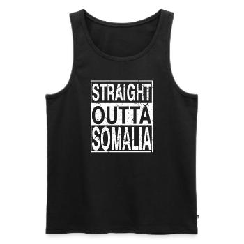 Somalia Straight outta Somalia - Men's Premium Organic Tank Top - black - Front - AI Model Male 178 light (178cm)