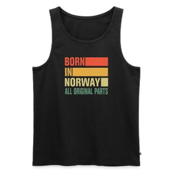 Geboren In Norwegen - Männer Premium Bio Tank Top - Schwarz - Vorne - Michal (187cm)