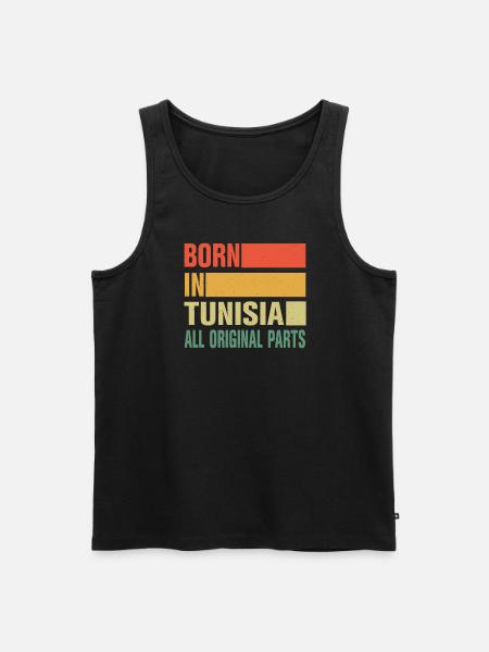 Né en Tunisie - Débardeur bio Premium Homme - noir