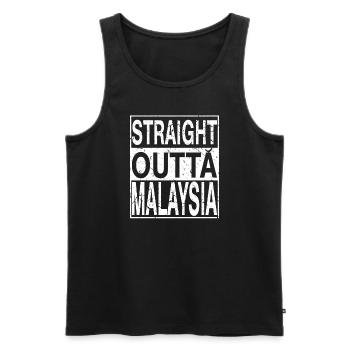 Malaysia Straight outta Malaysia - Männer Premium Bio Tank Top - Schwarz - Vorne - AI Model Male 178 light (178cm)