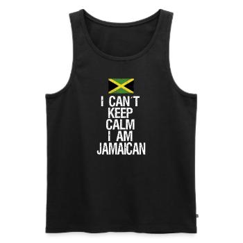 I can not Keep Calm I am Jamaican - Men's Premium Organic Tank Top - black - Front - Michal (187cm)