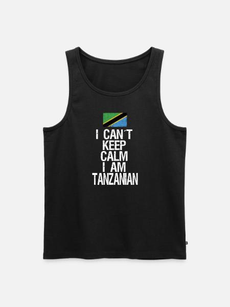 I can not Keep Calm I am Tansanier - Männer Premium Bio Tank Top - Schwarz