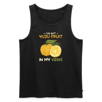 Yuzu Fruit Dicton - Débardeur bio Premium Homme - noir - Devant - AI Model Male 178 light (178cm)