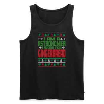 Astronomer Christmas Quote - Men's Premium Organic Tank Top - black - Front - Michal (187cm)