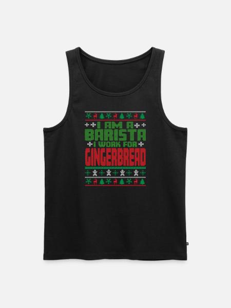Barista Christmas Quote - Men's Premium Organic Tank Top - black