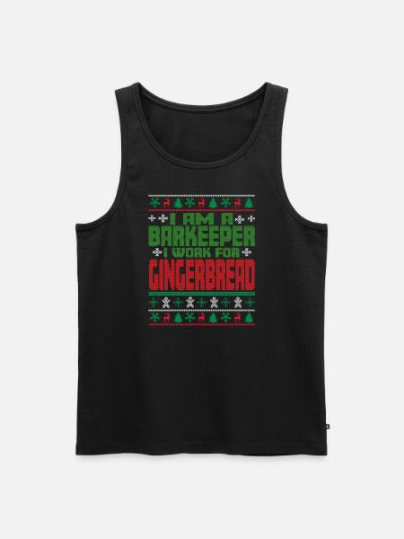 Bartender Christmas Quote - Men's Premium Organic Tank Top - black