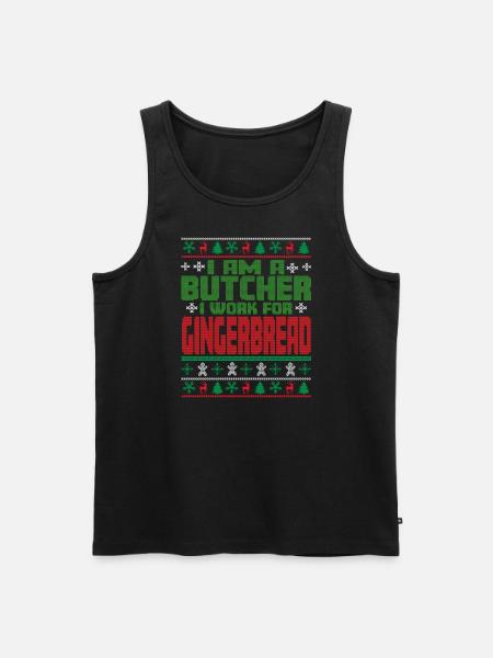 Butcher Christmas Saying - Men's Premium Organic Tank Top - black