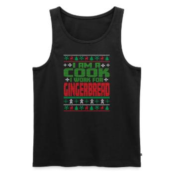 Chef Christmas Quote - Men's Premium Organic Tank Top - black - Front - Michal (187cm)