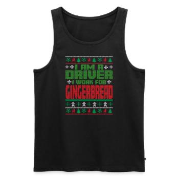 Driver Christmas Quote - Men's Premium Organic Tank Top - black - Front - Michal (187cm)