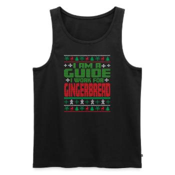 Tourguide Christmas quote - Men's Premium Organic Tank Top - black - Front - Michal (187cm)