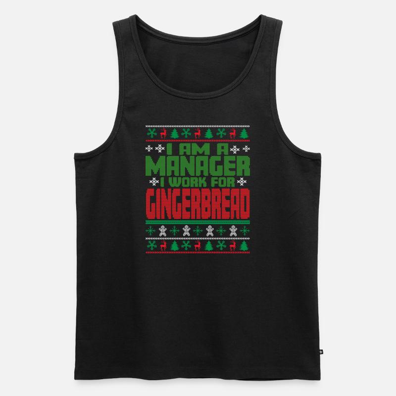 Manager Weihnachten Spruch - Männer Premium Bio Tank Top - Schwarz