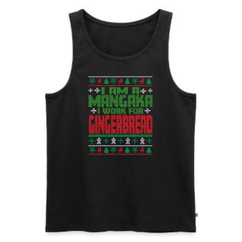 Mangaka Christmas Saying - Men's Premium Organic Tank Top - black - Front - Michal (187cm)