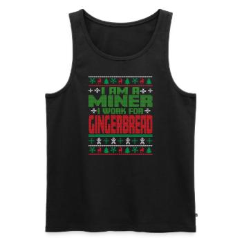 Bergarbeiter Weihnachten Spruch - Männer Premium Bio Tank Top - Schwarz - Vorne - Michal (187cm)