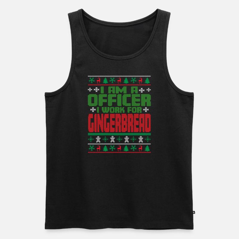 Offizier Weihnachten Spruch - Männer Premium Bio Tank Top - Schwarz