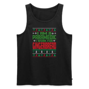 Paramedic Christmas quote - Men's Premium Organic Tank Top - black - Front - Michal (187cm)
