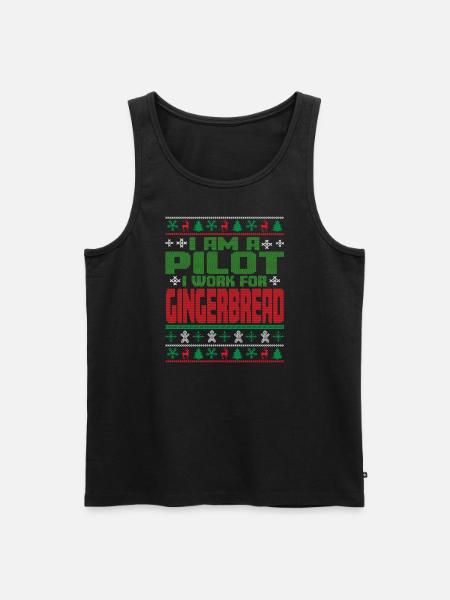 Pilot Christmas Quote - Men's Premium Organic Tank Top - black