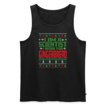 Scientists Christmas Saying - Men's Premium Organic Tank Top - black - Front - Michal (187cm)