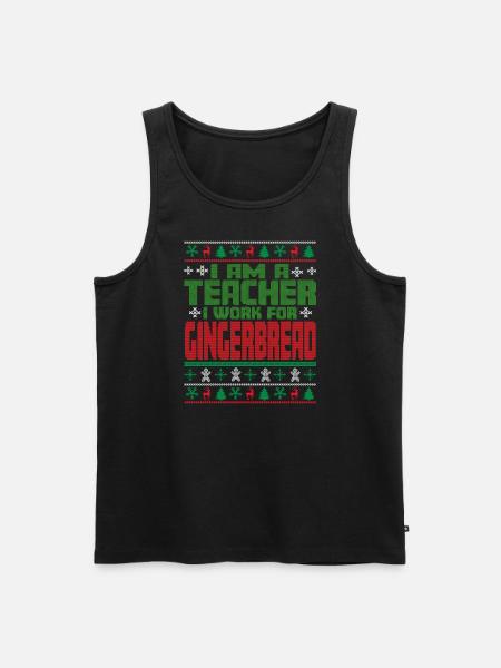 Teacher Christmas Saying - Men's Premium Organic Tank Top - black