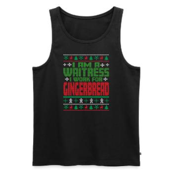Waitress Christmas Quote - Men's Premium Organic Tank Top - black - Front - Michal (187cm)