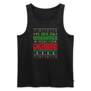 Winzer Weihnachten Spruch - Männer Premium Bio Tank Top - Schwarz - Vorne - AI Model Male 178 light (178cm)
