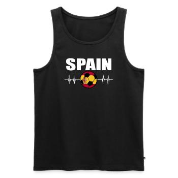 Spanien Fußball - Männer Premium Bio Tank Top - Schwarz - Vorne - Michal (187cm)