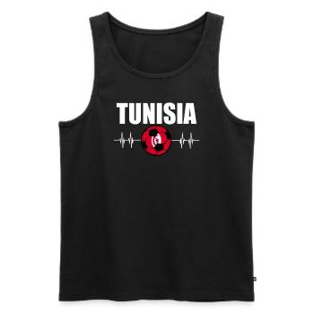 Tunisia Football - Men's Premium Organic Tank Top - black - Front - Michal (187cm)