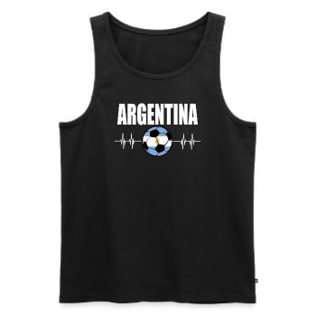 ARGENTINE Football - Débardeur bio Premium Homme - noir - Devant - Michal (187cm)