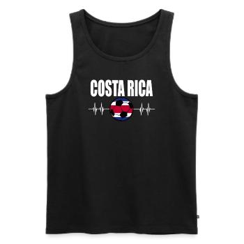 Costa Rica Football - Débardeur bio Premium Homme - noir - Devant - Michal (187cm)