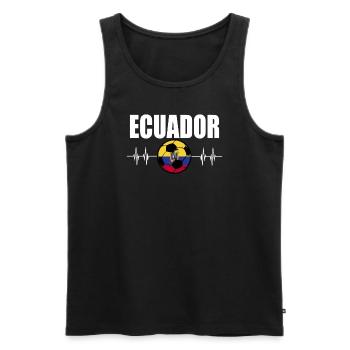 Ecuador Fußball - Männer Premium Bio Tank Top - Schwarz - Vorne - Michal (187cm)