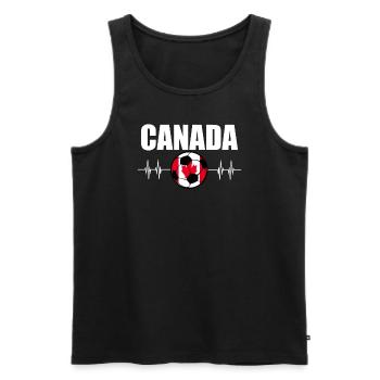 Canada Football - Men's Premium Organic Tank Top - black - Front - AI Model Male 178 light (178cm)