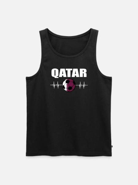 Katar Fußball - Männer Premium Bio Tank Top - Schwarz