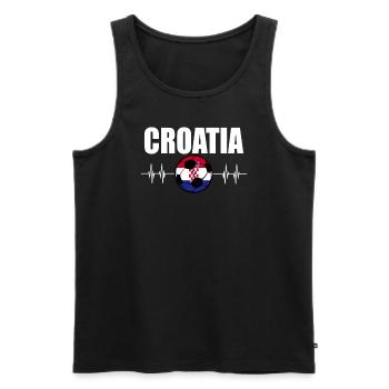 Croatia Football - Men's Premium Organic Tank Top - black - Front - Michal (187cm)