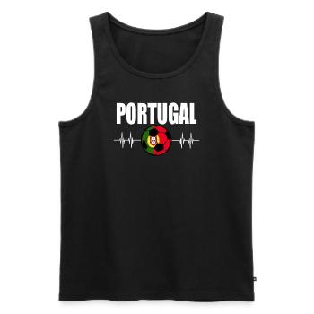 Portugal Fußball - Männer Premium Bio Tank Top - Schwarz - Vorne - Michal (187cm)