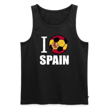 Spanien Fußball - Männer Premium Bio Tank Top - Schwarz - Vorne - Michal (187cm)