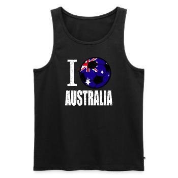 Football australien - Débardeur bio Premium Homme - noir - Devant - Michal (187cm)