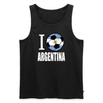 ARGENTINE Football - Débardeur bio Premium Homme - noir - Devant - Michal (187cm)