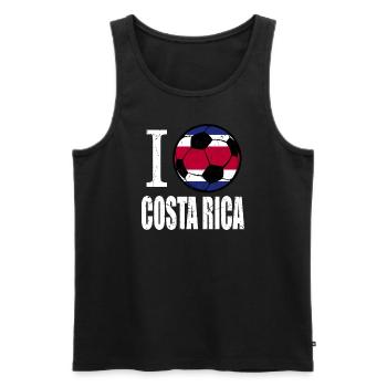Costa Rica Football - Débardeur bio Premium Homme - noir - Devant - Michal (187cm)